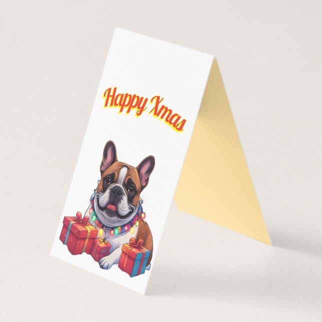 Französische Bulldogge French Bulldog Lichterkette Kort (Framsida)