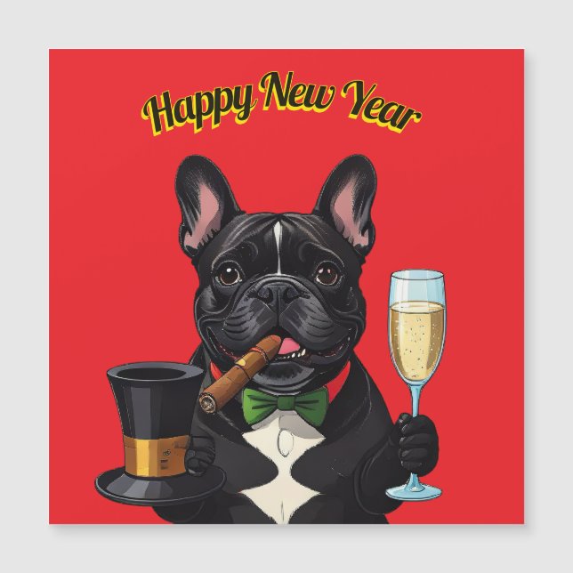 Französische Bulldogge French Bulldog Neujahr (Framsida)