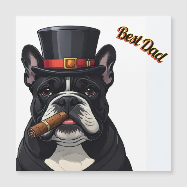 Französische Bulldogge French Bulldog Zigarre (Framsida)
