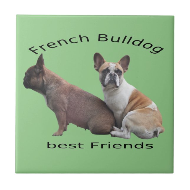 Französische Bulldogge Freunde French Bulldog Kakelplatta (Framsidan)