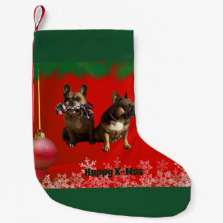 Französische Bulldogge Frohe Weihnachten Bulldog Liten Julstrumpa
