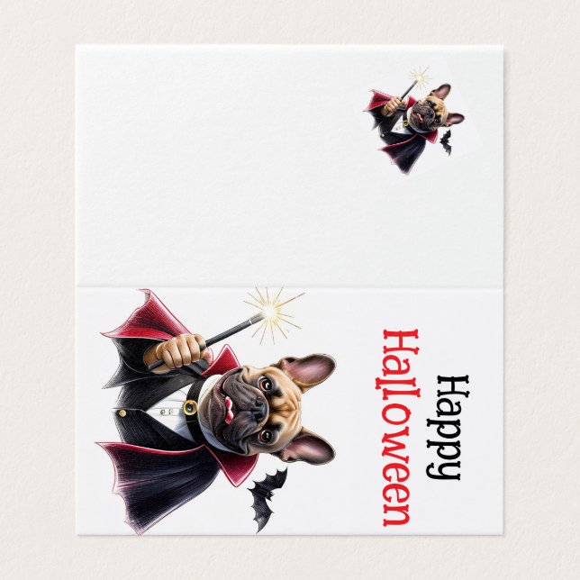  französische Bulldogge Halloween French Bulldog Kort (Utsida ovikt)