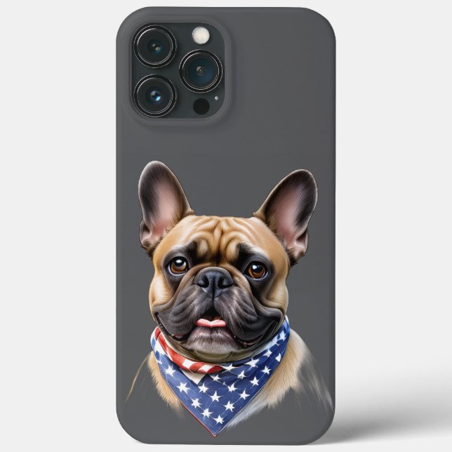 Französische Bulldogge Halstuch Labor Day Bulldog (Baksida)