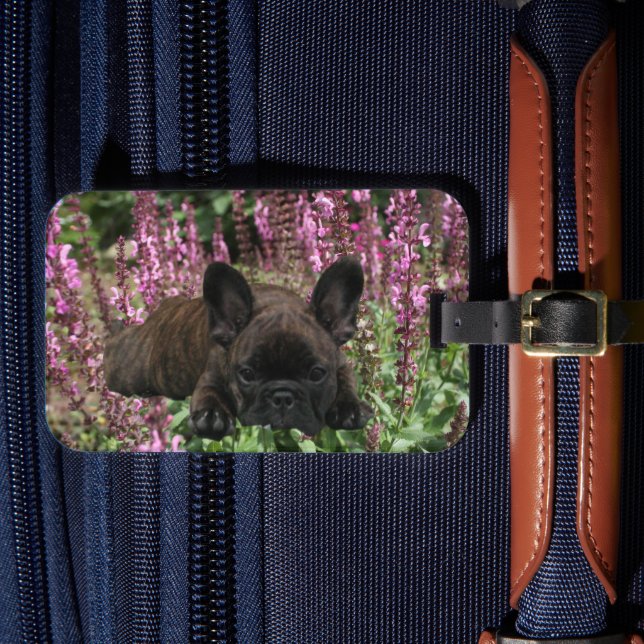 Französische Bulldogge Herz French Bulldog Bagagebricka (Framsida Insitu 4)