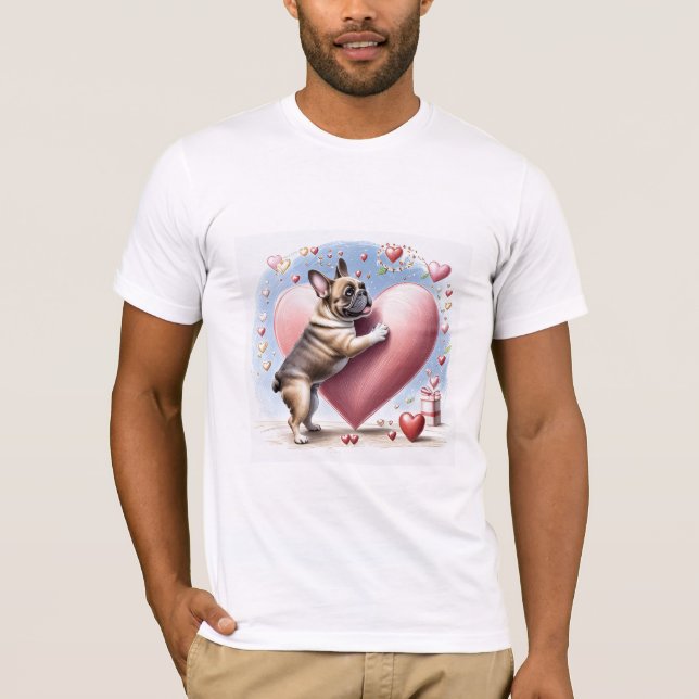 Französische Bulldogge Herzsprung French Bulldog T Shirt (Framsida)