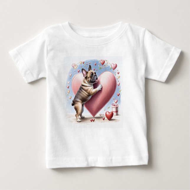 Französische Bulldogge Herzsprung French Bulldog T Shirt (Framsida)