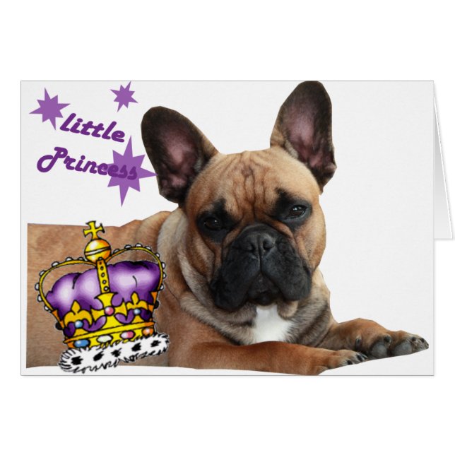 Französische Bulldogge Karte Hälsningskort (Framsidan Horizontal)
