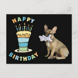 französische Bulldogge Kerzen French Bulldog  Vykort