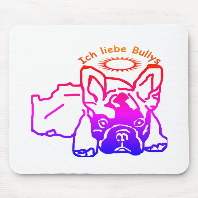 Französische Bulldogge Mousepad Musmatta (Framsidan)