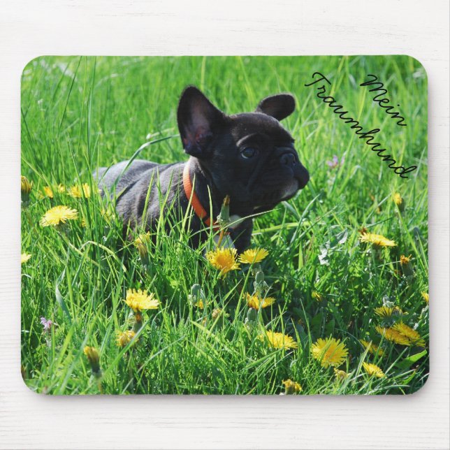 Französische Bulldogge Mousepad Musmatta (Framsidan)