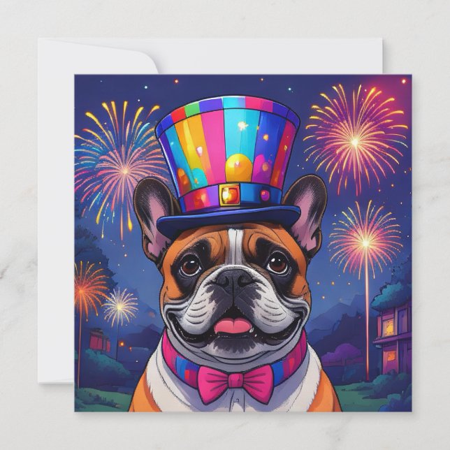 Französische Bulldogge Neujahr French Bulldog (Framsida)