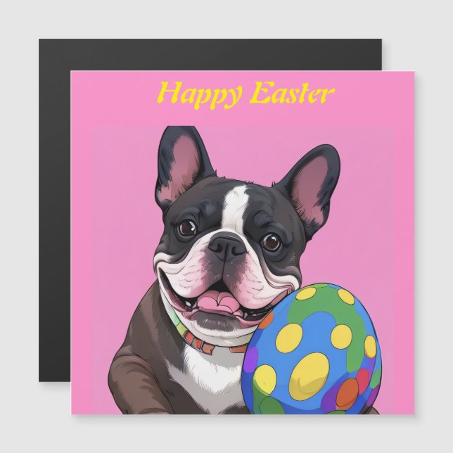 Französische Bulldogge Osterei French Bulldog (Fram/baksida)