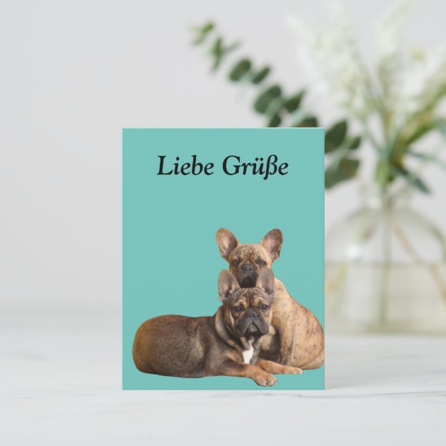 Französische Bulldogge Postkarte Inbjudningar (Stående Fram)
