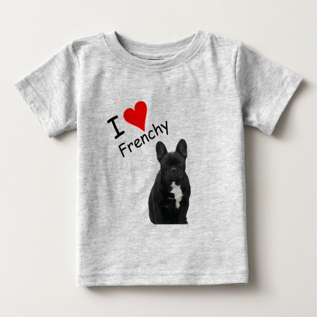 Französische Bulldogge schwarz French Bulldog T Shirt (Framsida)
