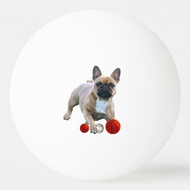 Französische Bulldogge Sprung French Bulldog  Pingisboll (Framsidan)