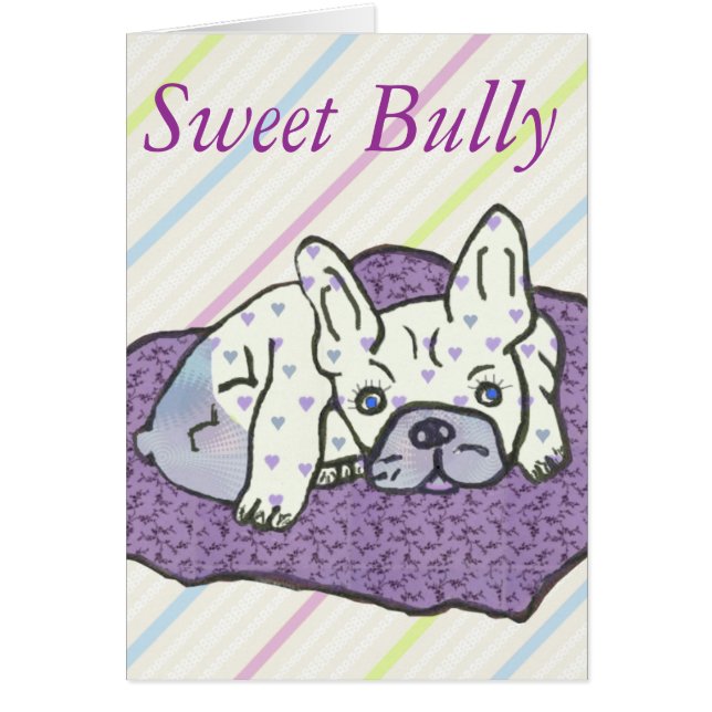 Französische Bulldogge süßer Bully French Bulldog Hälsningskort (Framsidan)