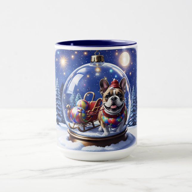 Französische Bulldogge Weihnachten  French Bullog Mugg (Center)