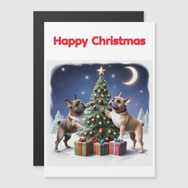 Französische Bulldogge Weihnachtsbaum Bulldog (Fram/baksida)