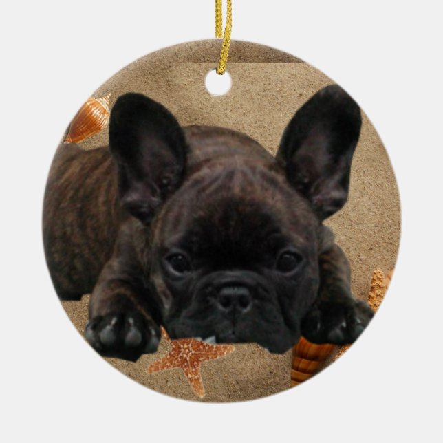 Französische Bulldogge Weihnachtsbaum Ornament (Framsidan)