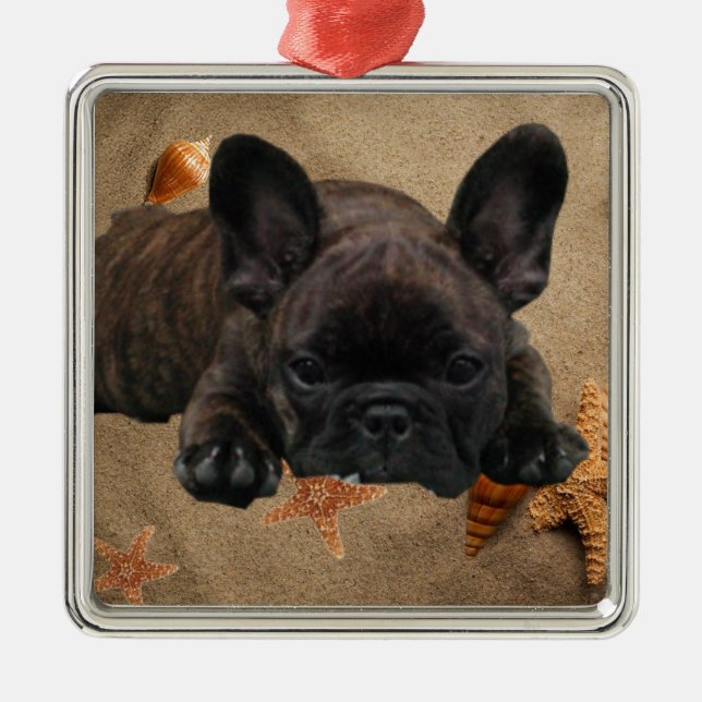 Französische Bulldogge Weihnachtsbaum Ornament (Framsidan)