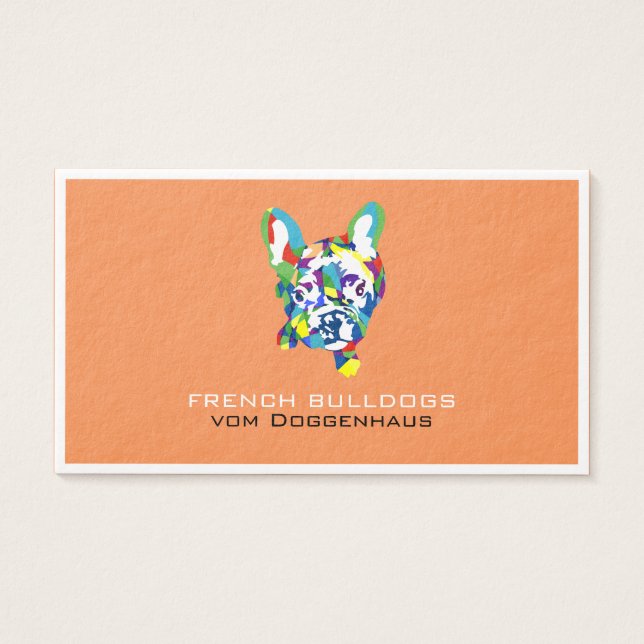 Französische Bulldogge Welpe Visitkort (Framsidan)