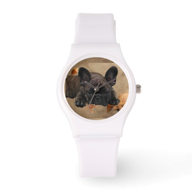 Französische Bulldoggen Armbanduhr Armbandsur (Framsida)