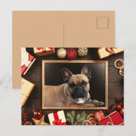 französische Bulldoggen Christmas French Bulldog  Vykort