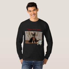 französische Bulldoggen Happy New Year shirt T