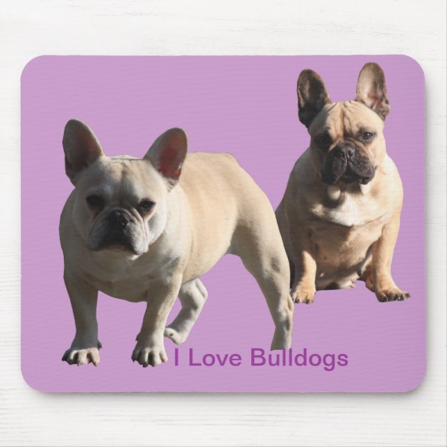 Französische Bulldoggen Mousepad Musmatta (Framsidan)