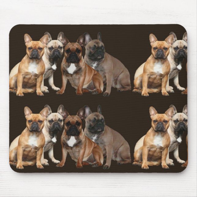 Französische Bulldoggen Mousepad Musmatta (Framsidan)
