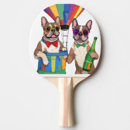 Französische Bulldoggen Neujahr French Bulldog Pingisracket