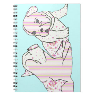 Französische Bulldoggen Notizbuch Anteckningsbok Med Spiral