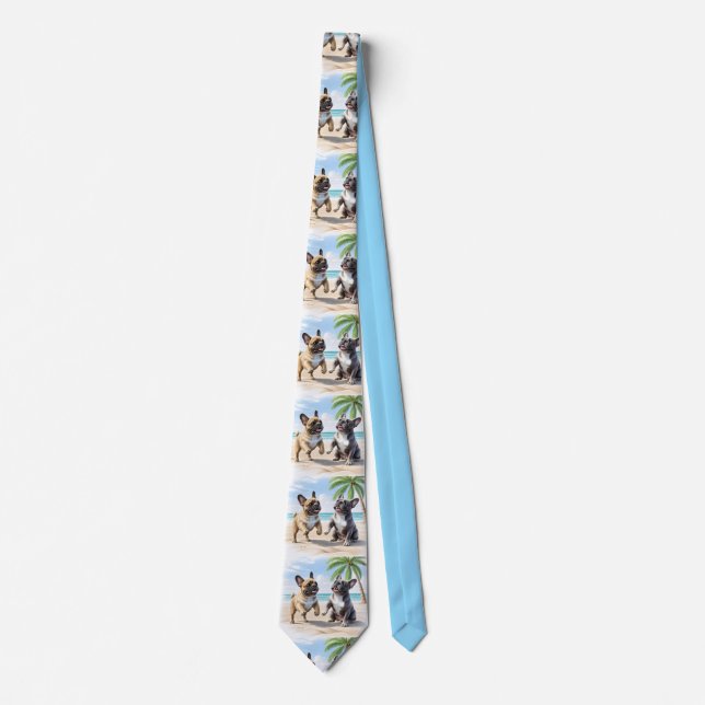Französische Bulldoggen Strand French Bulldog Slips (Framsida)
