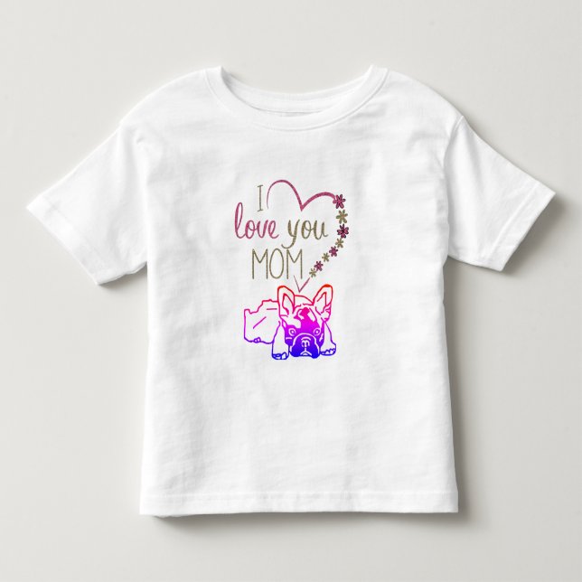 Französische Bulldoggen T-Shirt (Framsida)