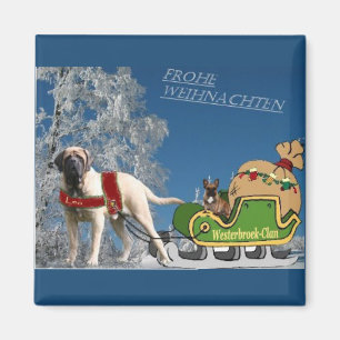 Französische Bulldoggen und Mastiff Magnet