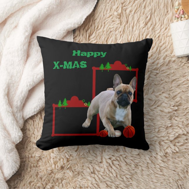 Französische Bulldoggen Weihnachten Feier Kudde (Filt)