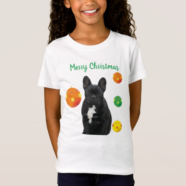 Französische Bulldoggen Weihnachten Shirt T (Framsida)