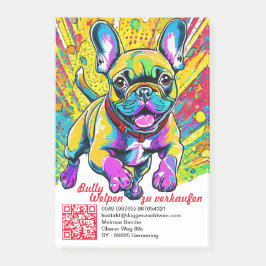 Französische Bulldoggen Welpen zu verkaufen Post-it Block