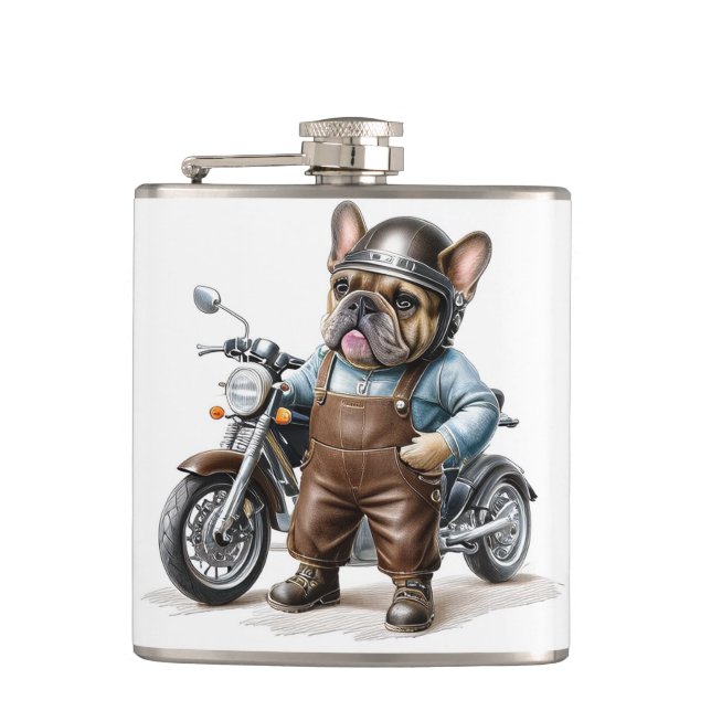 Französischen Bulldoggen Motorrad Fickplunta (Framsidan)