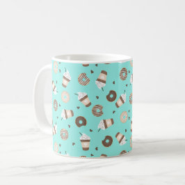 Frappuccino Coffee Sprinkled Donut Mönster Kaffemugg
