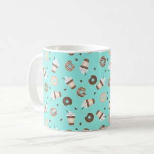 Frappuccino Coffee Sprinkled Donut Mönster Kaffemugg