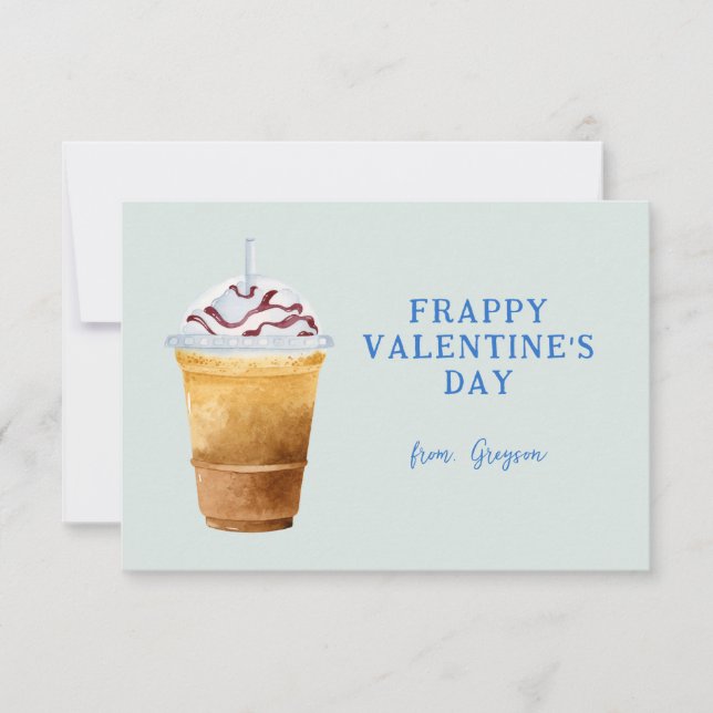 Frappy Valentindagen | Frappe Valentine Anteckningskort (Framsida)