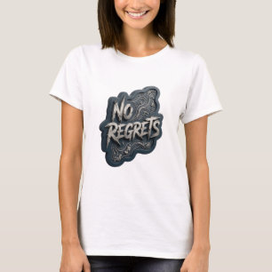 Fräsch grå NO REGRETS Statement T-shirt