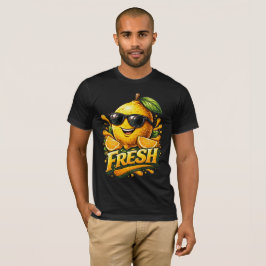 Fräscha sommarvibbar med citron Söt citrus-karaktä T Shirt