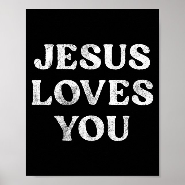 Frase Jesus Älskar Dig På En  Poster (Framsidan)