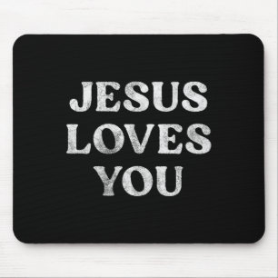 Frase Jesus Älskar Dig På En Premium Tri-blend Musmatta