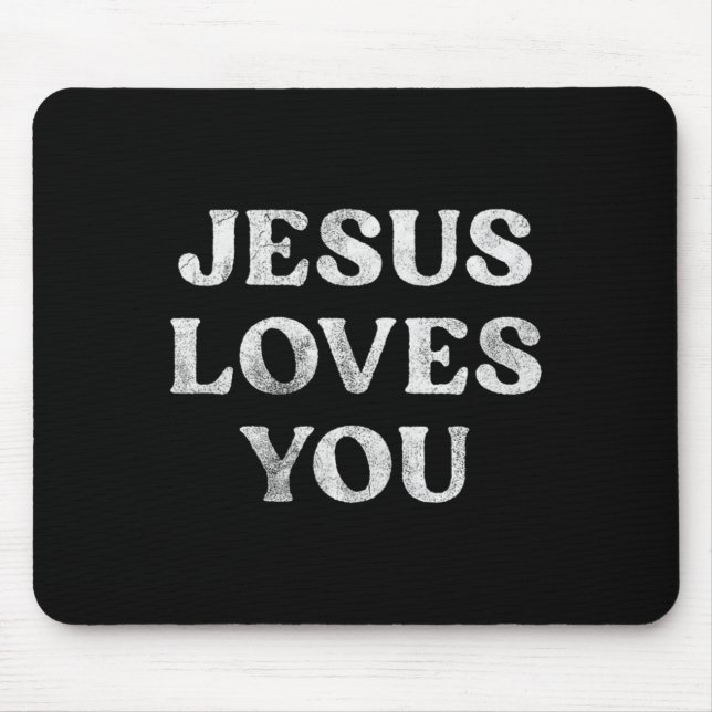 Frase Jesus Älskar Dig På En Premium Tri-blend  Musmatta (Framsidan)