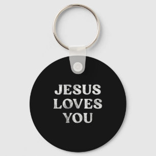 Frase Jesus Älskar Dig På En Premium Tri-blend Nyckelring