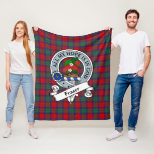 Fraser av Altyre Klan Badge Tartan Play Fleecefilt