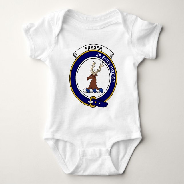Fraser (av Lovat) klanemblem Tee Shirt (Framsida)